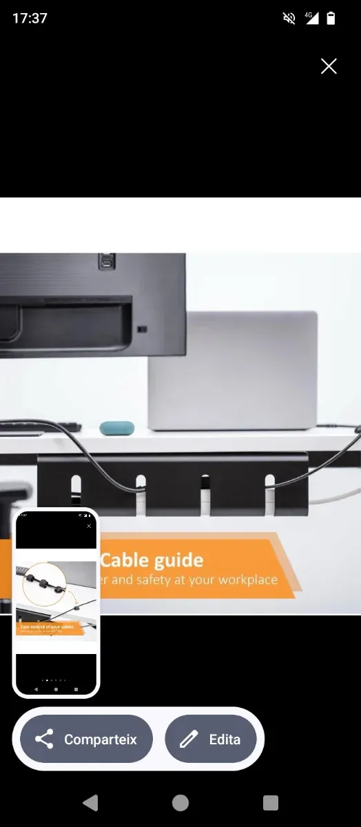 Soporte Cables Escritorio Kabelkanal