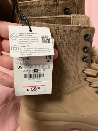 Botines Zara cordones talla 39