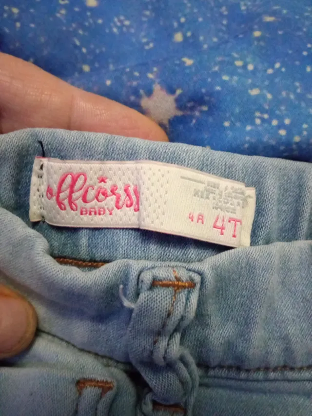 Pantalón Vaqueros niña 4 años azul claro