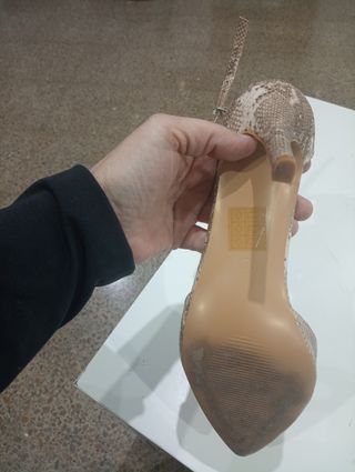 Zapatos tacón Marypaz piel serpiente beige