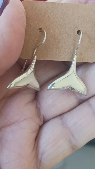 Pendientes Plata y Nácar Cola de Ballena