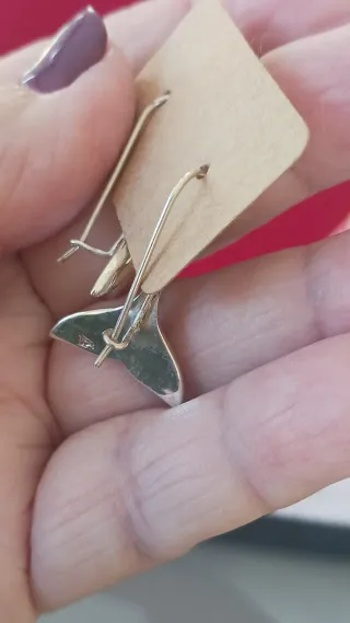 Pendientes Plata y Nácar Cola de Ballena