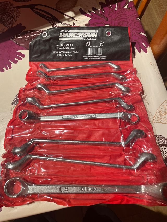 Juego de llaves acodadas Mannesmann 8 pzs