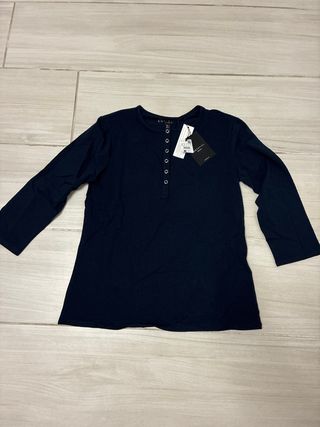 Camiseta Cortefiel Manga Larga Azul