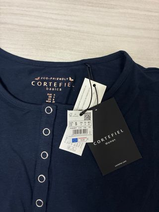 Camiseta Cortefiel Manga Larga Azul