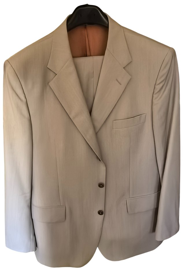 Abito completo 3 bottoni beige tg 56/58