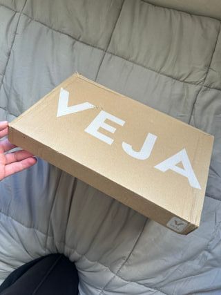 Zapatillas Veja Mujer Nuevas Naranjas y Blancas