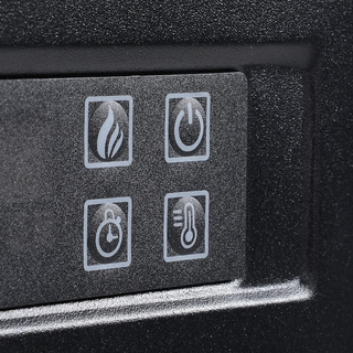 Camino Elettrico a Terra con Effetto Fiamma e Risc