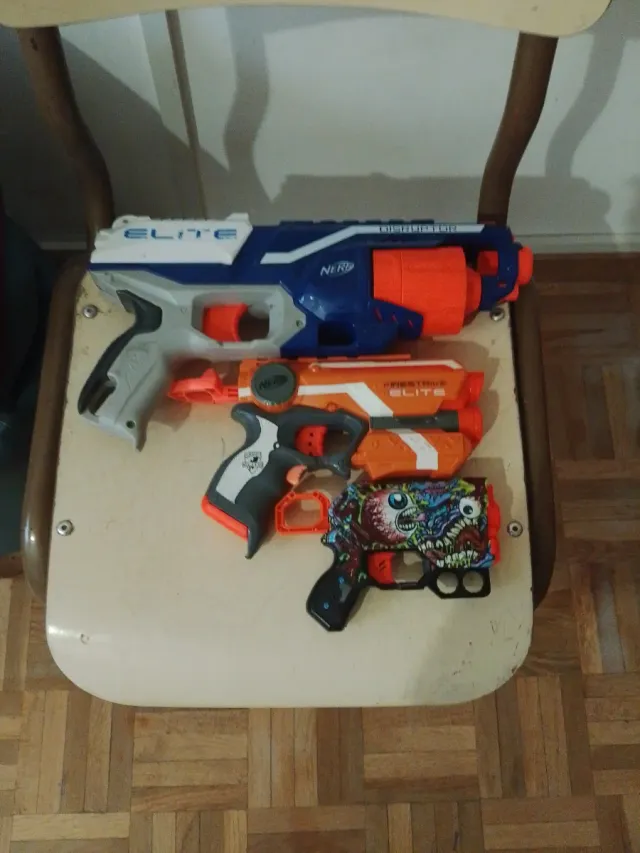 Lote 3 Pistolas Nerf Elite