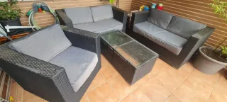 Conjunto de sillones de terraza ratán
