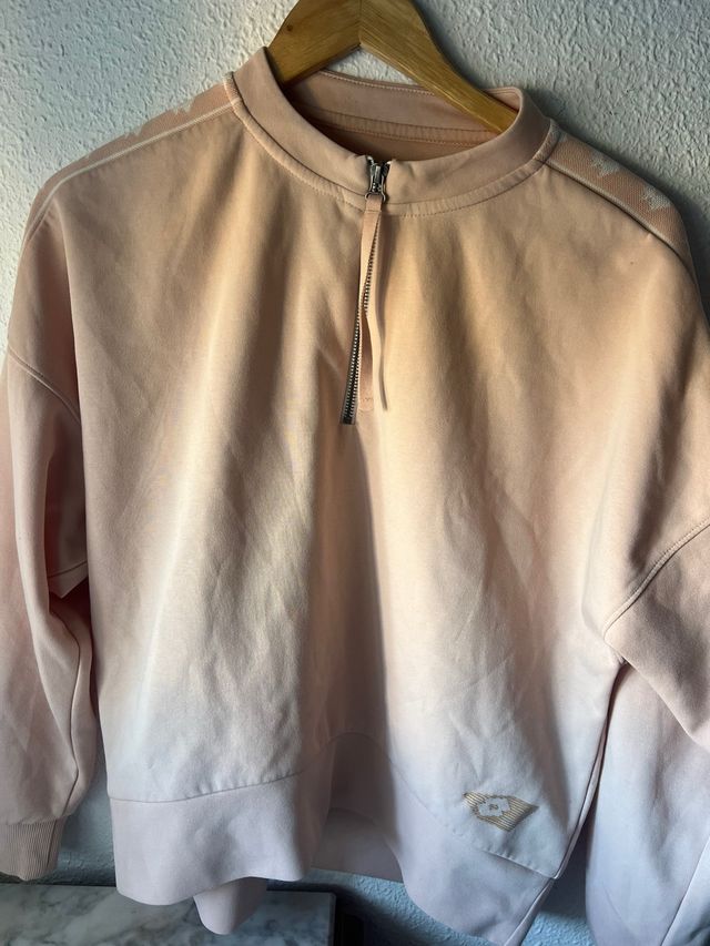 Chaqueta Lotto Beige/Rosa Media Cremallera