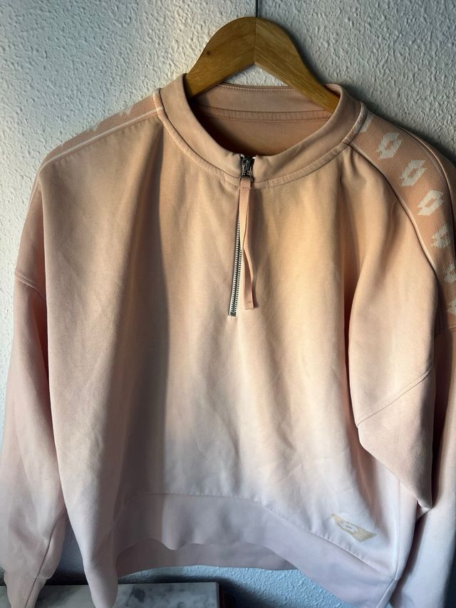 Chaqueta Lotto Beige/Rosa Media Cremallera
