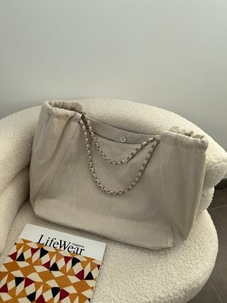 Bolso Tote Lona Vaquera Cadena