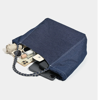 Bolso Tote Lona Vaquera Cadena