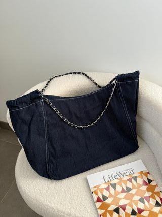 Bolso Tote Lona Vaquera Cadena