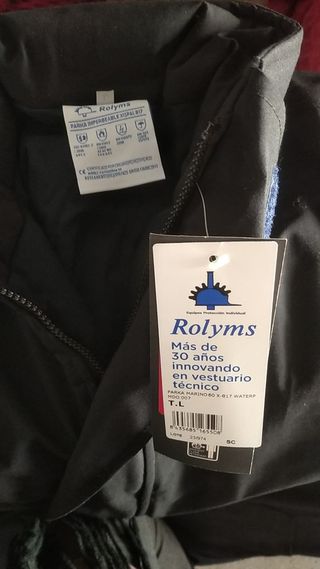 Parka impermeable seguridad laboral azul oscura