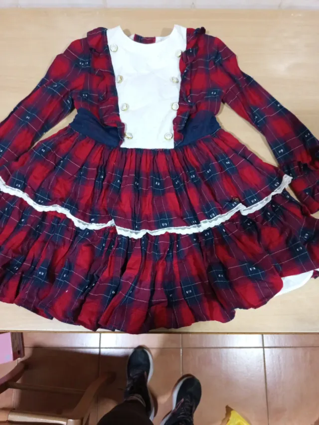Vestido niña cuadros talla 8