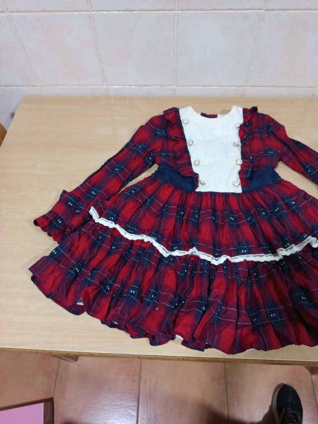 Vestido niña cuadros talla 8