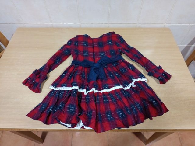 Vestido niña cuadros talla 8