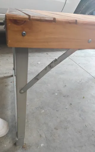 Maletín Mesa Plegable Madera y Metal