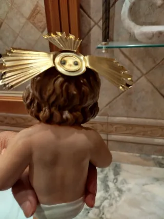 Niño Jesús con capazo de esparto