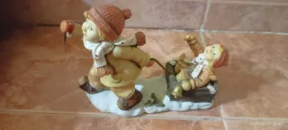 Figura Navidad Niños Trineo