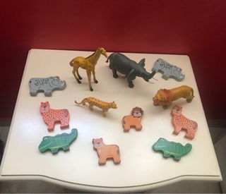 Juguetes de animales de madera