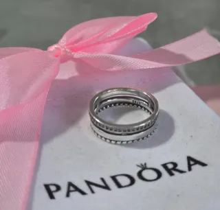 Anillo 3 texturas plata