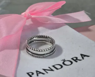 Anillo 3 texturas plata