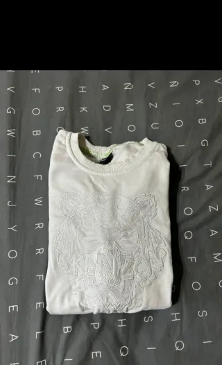 Sudadera Kenzo Blanca con Tigre Bordado