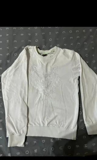 Sudadera Kenzo Blanca con Tigre Bordado