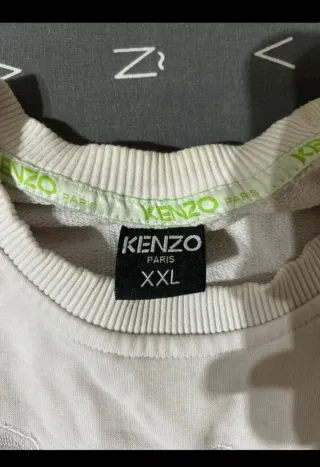 Sudadera Kenzo Blanca con Tigre Bordado