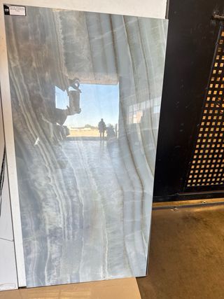 Azulejo porcelánico azul pulido 60x120 rectificado