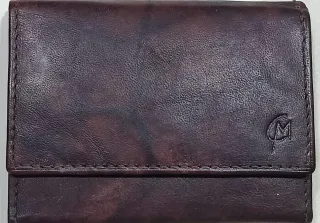 Cartera de cuero 6 compartimentos