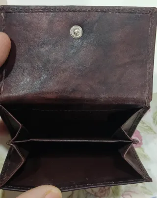 Cartera de cuero 6 compartimentos