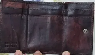 Cartera de cuero 6 compartimentos