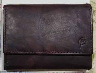 Cartera de cuero 6 compartimentos