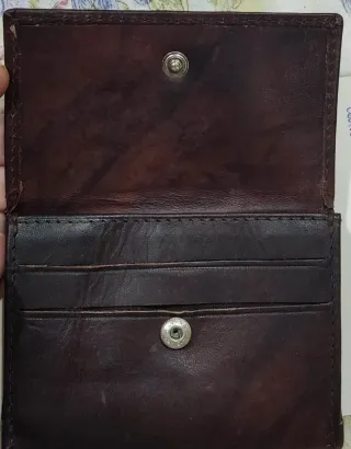 Cartera de cuero 6 compartimentos