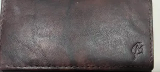 Cartera de cuero 6 compartimentos