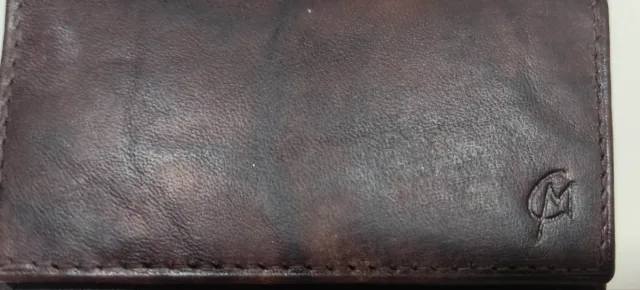 Cartera de cuero 6 compartimentos