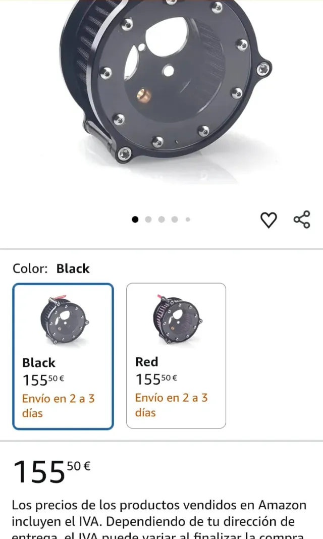 Filtro de aire para moto