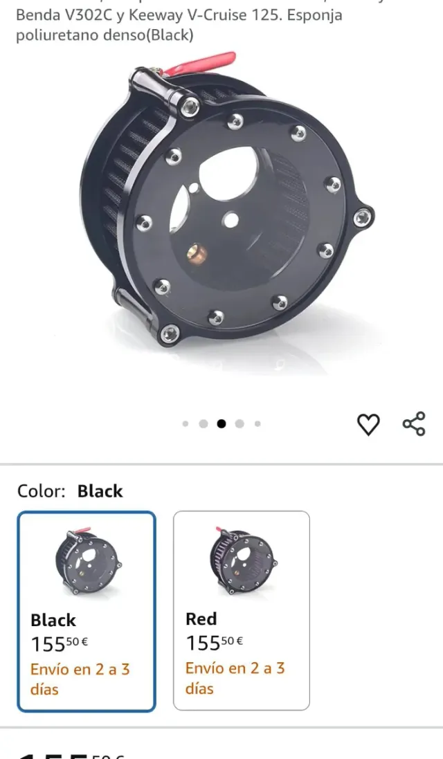 Filtro de aire para moto