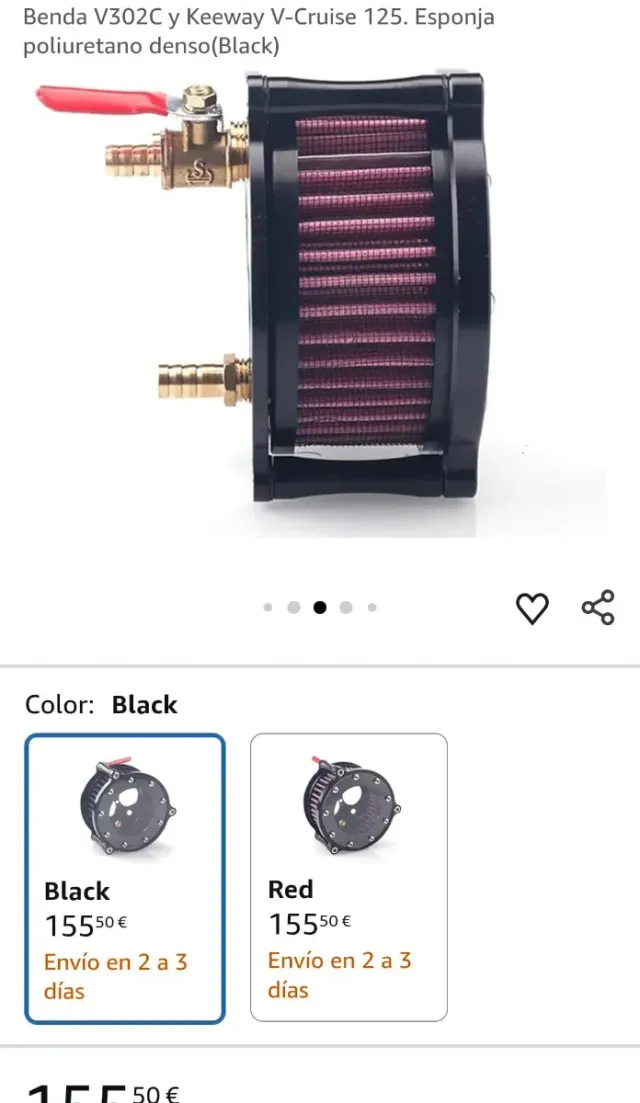 Filtro de aire para moto