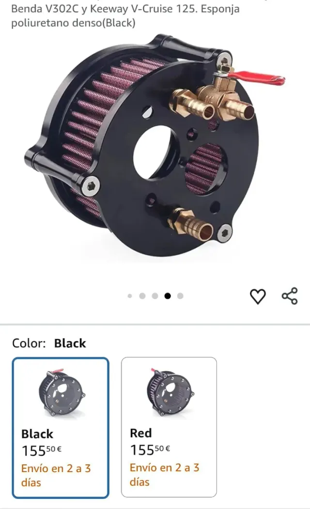 Filtro de aire para moto