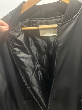 Chaqueta Bomber Negra Talla S