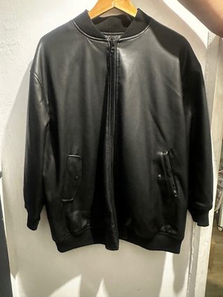 Chaqueta Bomber Negra Talla S