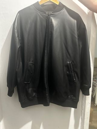 Chaqueta Bomber Negra Talla S