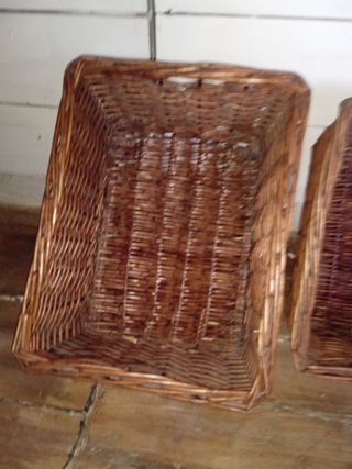 Juego de 2 cestas de mimbre