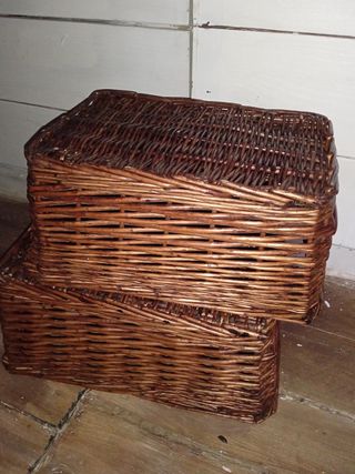 Juego de 2 cestas de mimbre
