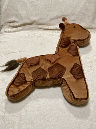 Cuscino Giraffa Arredo Velluto Marrone